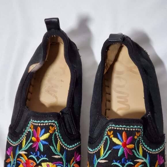 SAM EDELMAN Womens Carrin Platform Floral Fish Slip-On Shoe, Black Size 8 - READ - Picture 7 of 11